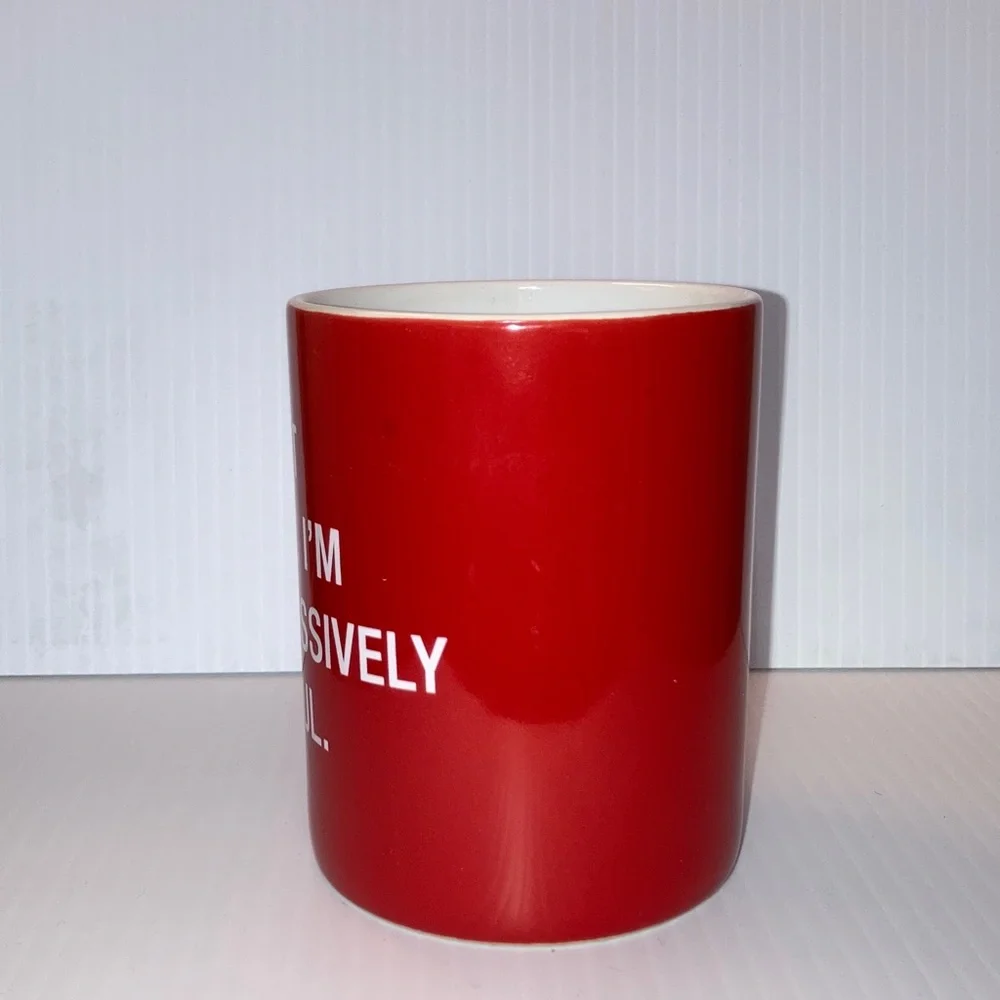 “I’m Not Bossy. I’m Aggressively Helpful.” Red & White Coffee Mug 12 oz